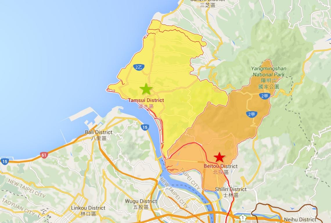মানচিত্র এর tamsui