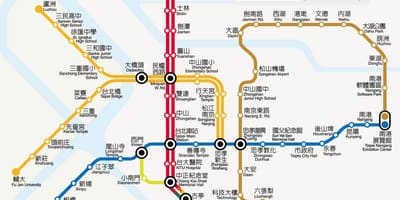 মানচিত্র তাইপেই mrt ভাড়া 