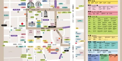 Ximending শপিং জেলা মানচিত্র