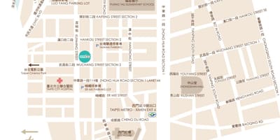 তাইপেই Ximending মানচিত্র